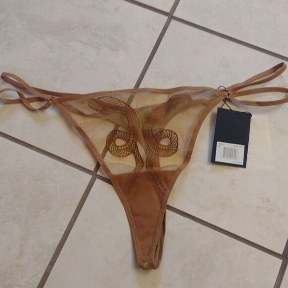 NWT Rare Thistle and Spire Medusa Thong Liquid Gold size 2X - Picture 2 of 10
